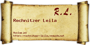 Rechnitzer Leila névjegykártya