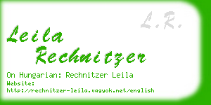 leila rechnitzer business card